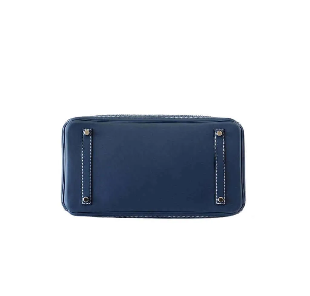 Hermès Ghillies Birkin 35 Blue Bag PHW