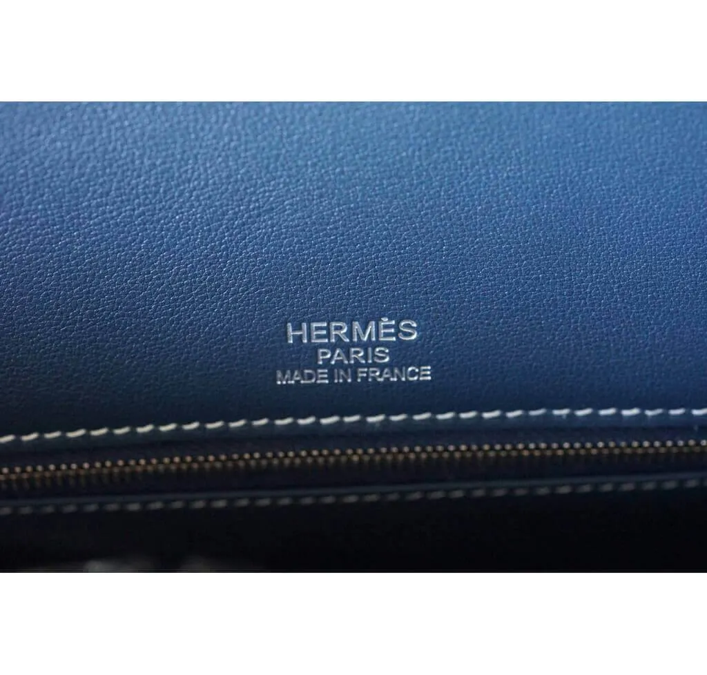 Hermès Ghillies Birkin 35 Blue Bag PHW