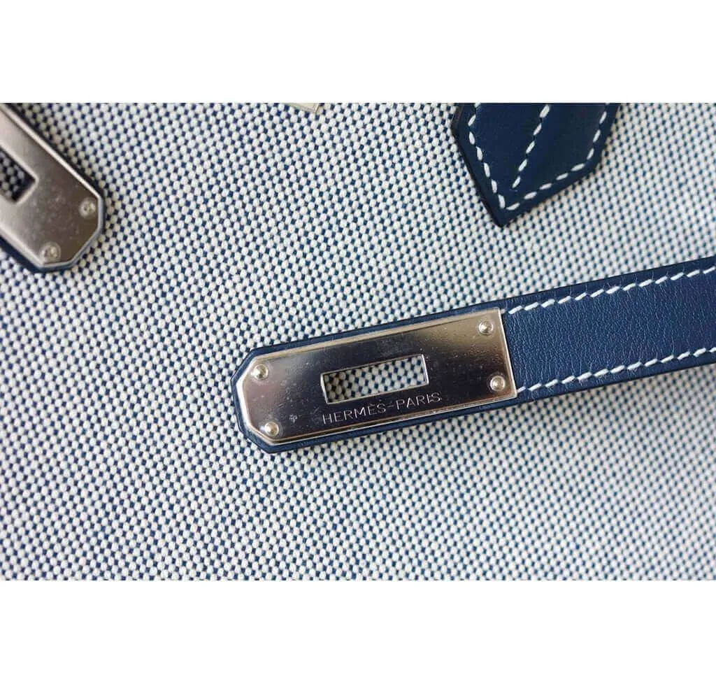 Hermès Ghillies Birkin 35 Blue Bag PHW