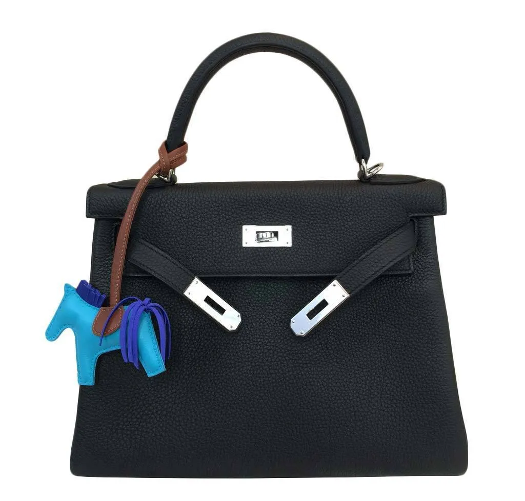 Hermès Kelly 28 Black Bag PHW