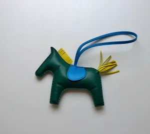 Hermès Rodeo Horse Bag Charm Large Green Malachite GM
