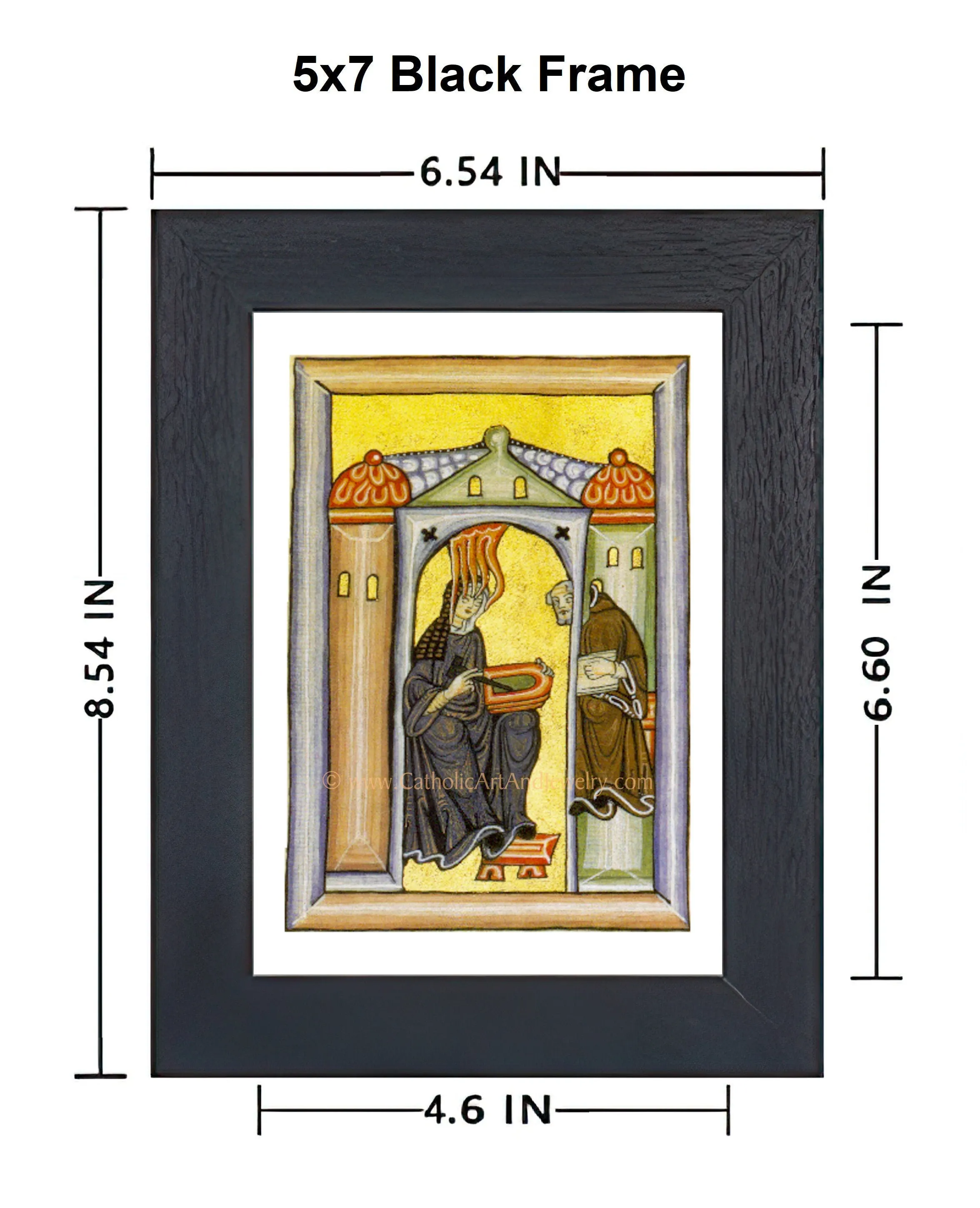 Hildegard of Bingen – “Self Portrait” – Catholic Art Print – Mystic Visions – Archival Quality – Catholic Gift