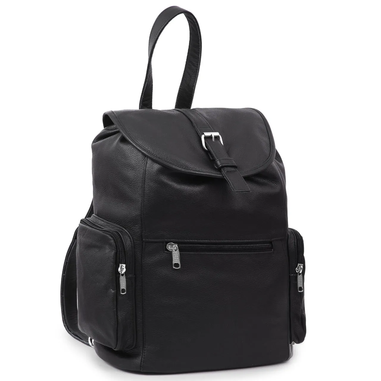 HL80510BLACK - Leather Backpack Handcrafted