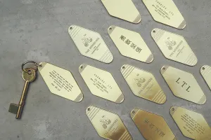 Hotel Brass Keychain