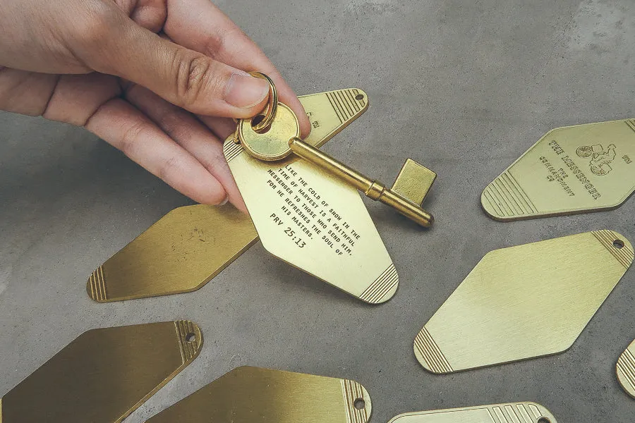 Hotel Brass Keychain