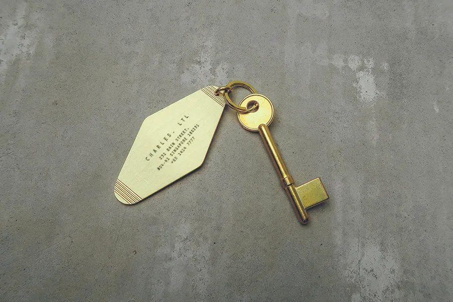Hotel Brass Keychain