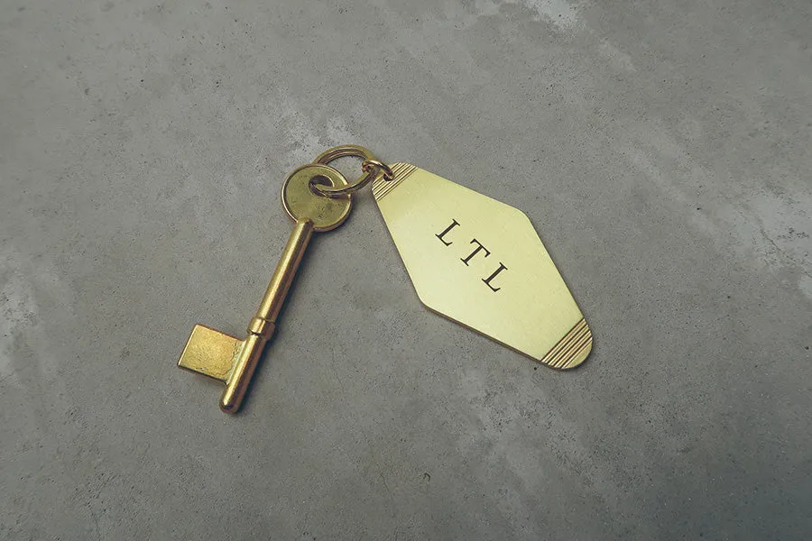 Hotel Brass Keychain