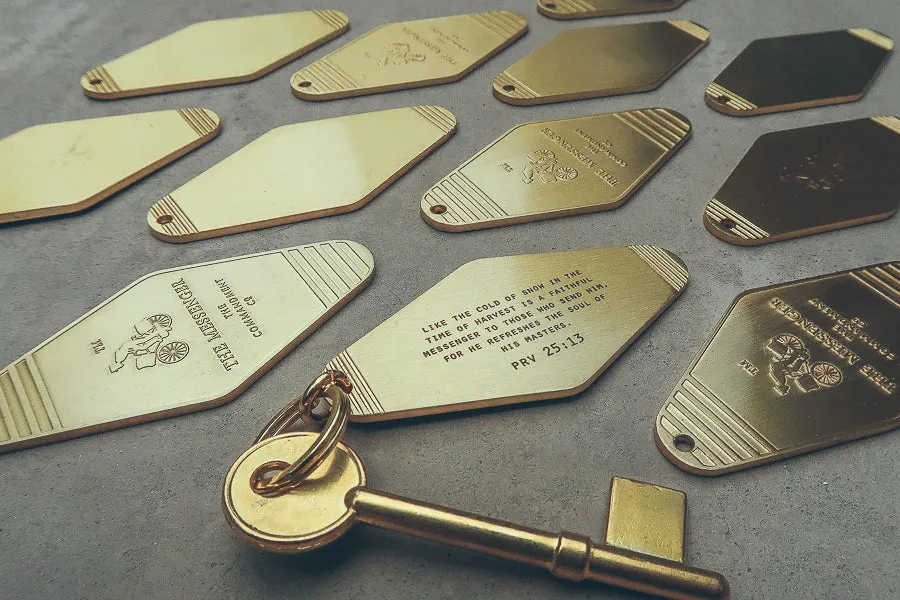 Hotel Brass Keychain