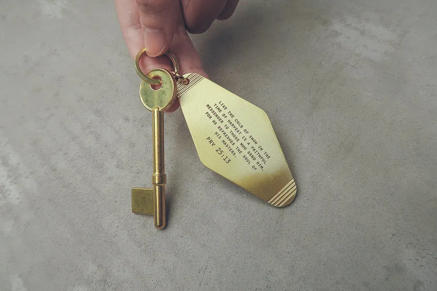 Hotel Brass Keychain