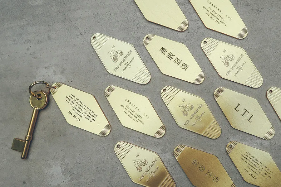 Hotel Brass Keychain