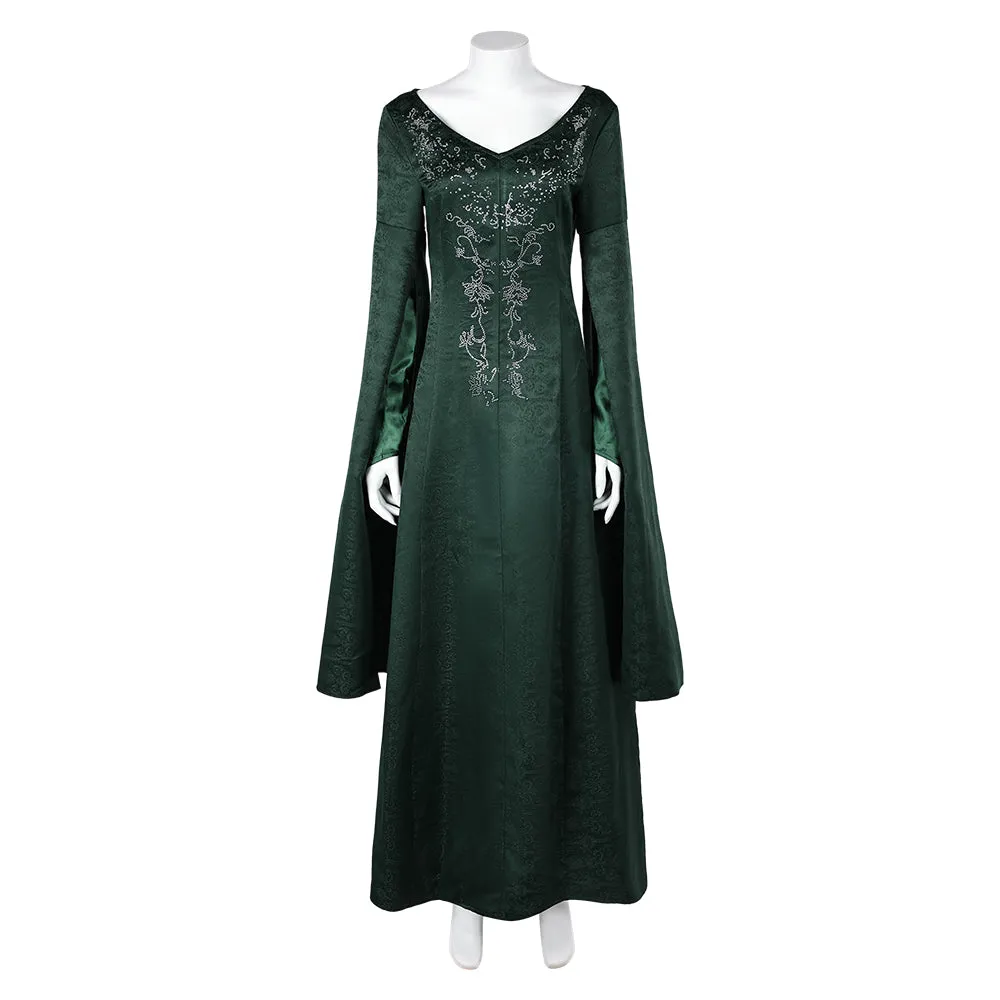 House of the Dragon Alicent Hightower Dark Green Long Dress Cosplay Costume Outfits