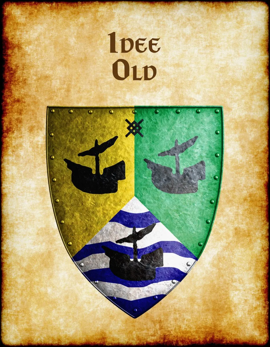 Idee old Heraldry of Greyhawk Anna Meyer Cartography Canvas Art Print