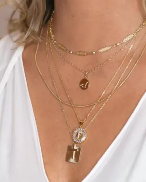 Initial Crystal CZ Necklace