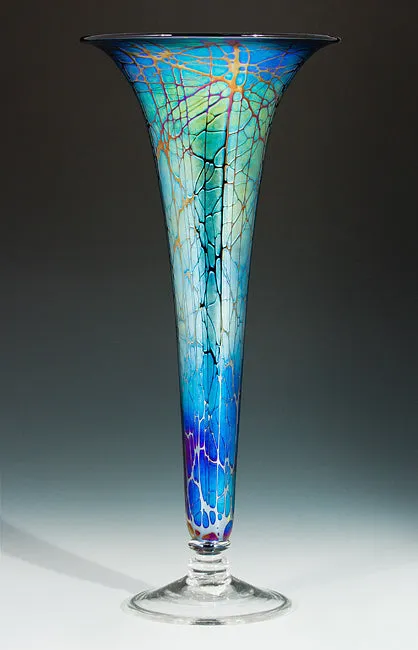 Iridescent Trumpet Vase