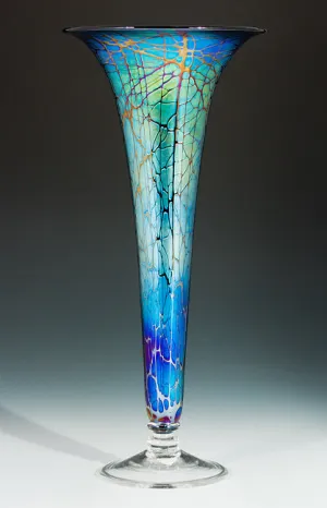 Iridescent Trumpet Vase
