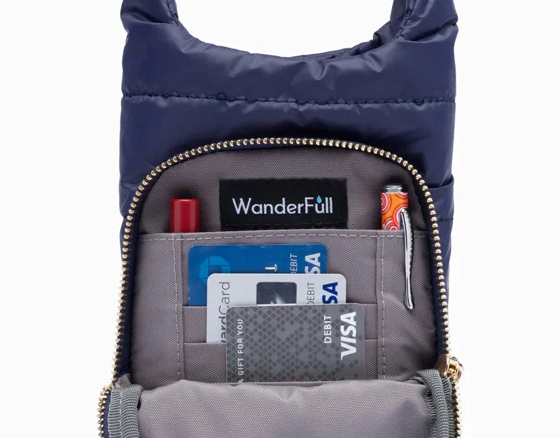 Island Navy Blue Matt HydroBag with Navy & White Woven Strap