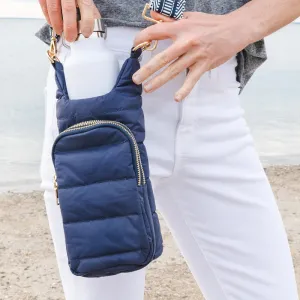 Island Navy Blue Matt HydroBag with Navy & White Woven Strap