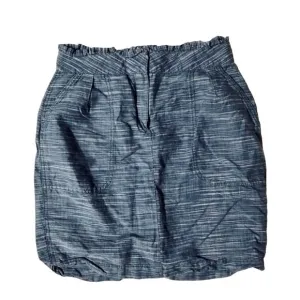 J CREW Heathered Light Navy Blue White Linen Playa Mini Skirt 42875 Casual 0