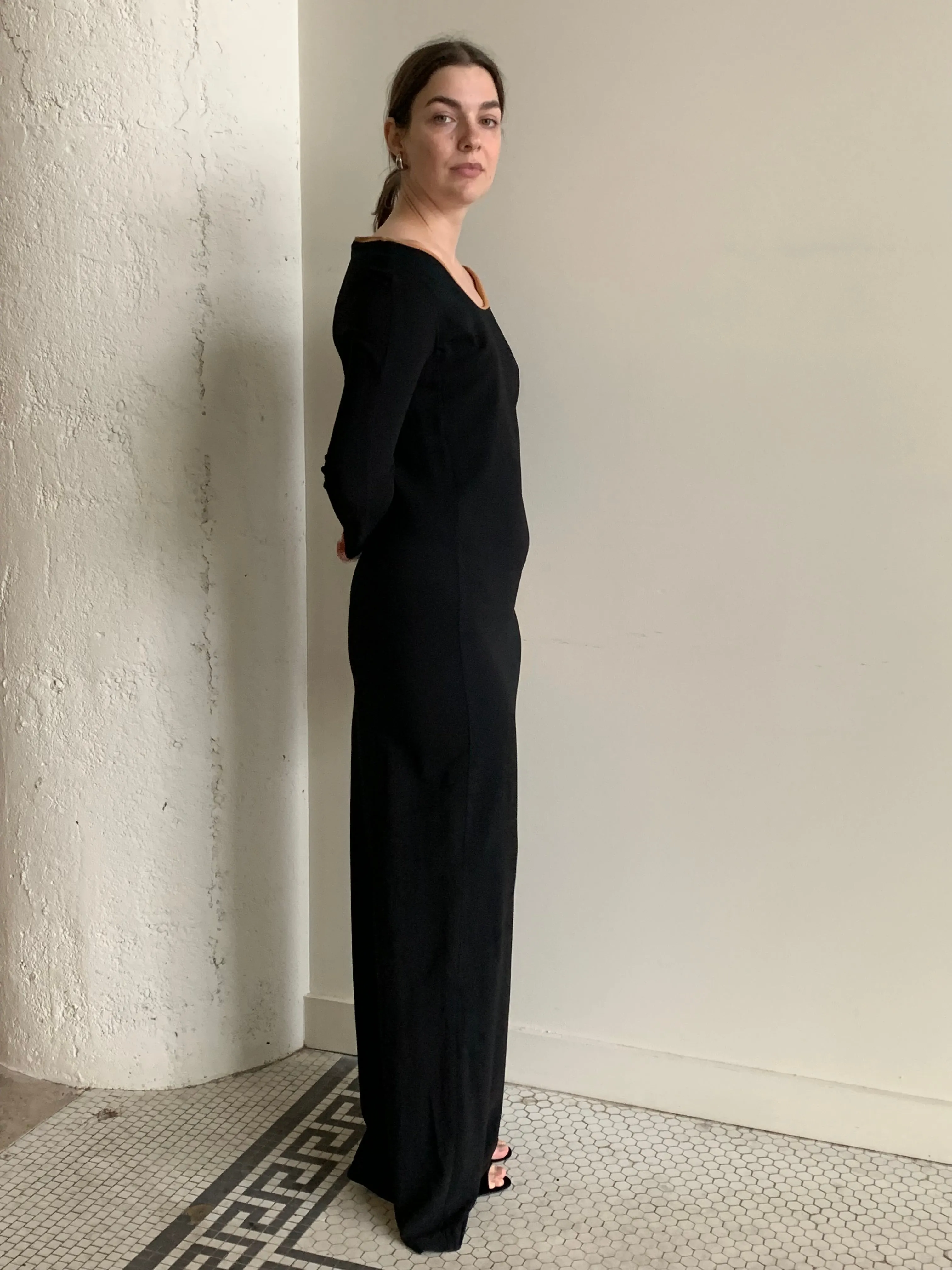 Jean Paul Gaultier boat neck gown