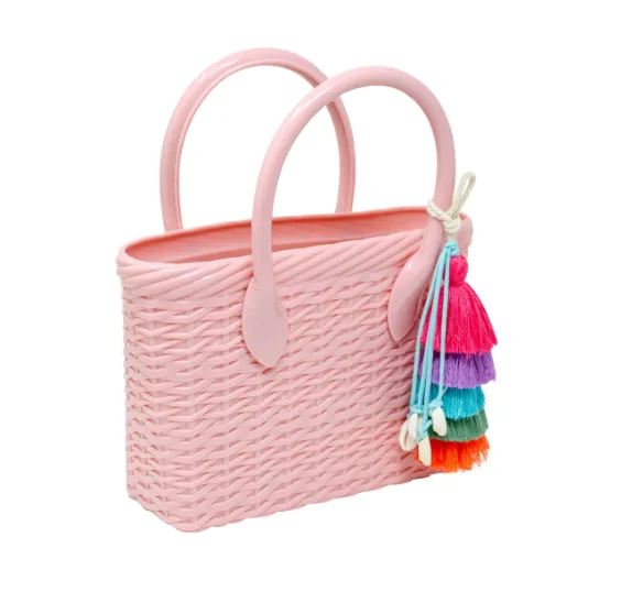 Jelly Weave Tote Bag - Pink or Lavender