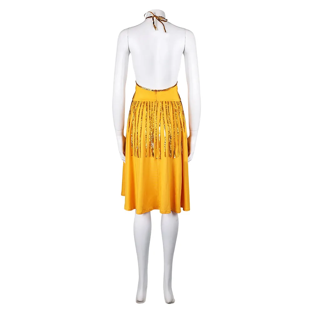 Joker Season 2: Folie à Deux (2024) Harley Quinn Yellow Dress Cosplay Costume Outfits Halloween Carnival Suit