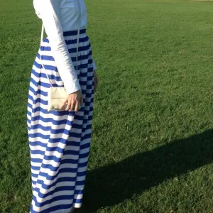 Kamaal Nautical Striped Maxi Skirt