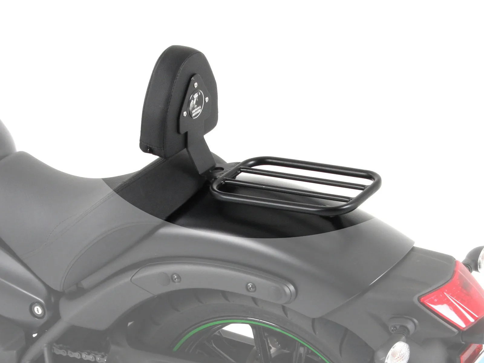 Kawasaki Vulcan S Ergonomics - Backrest (with Solo Rack)