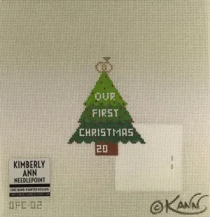 Kimberly Ann Needlepoint OFC 02 Wedding Rings Xmas Tree