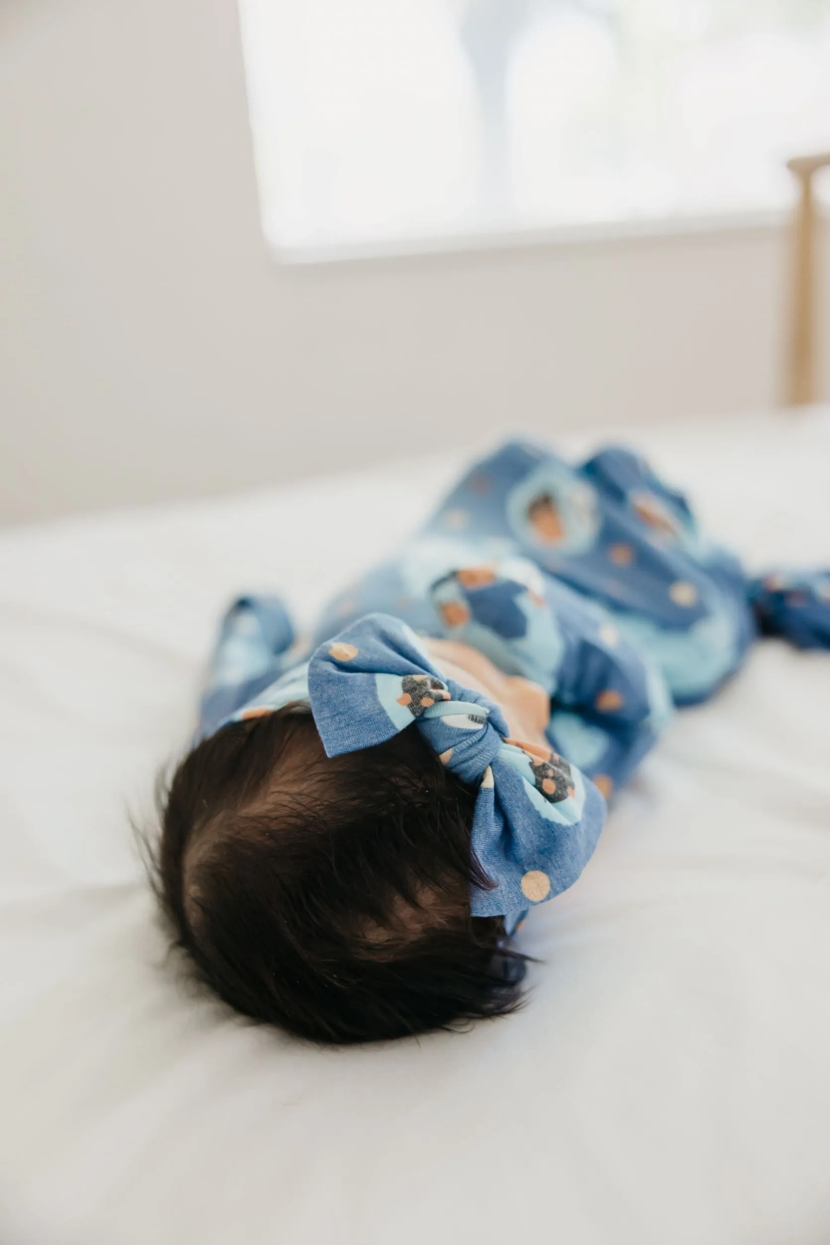 Knit Headband Bow - Cookie Monster
