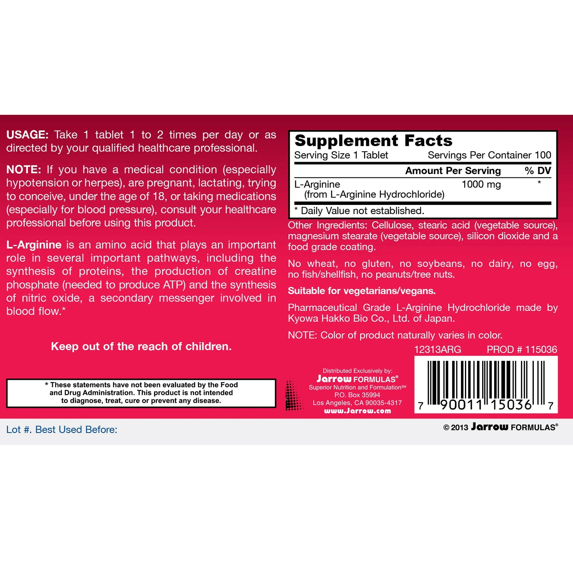 L-Arginine 1000mg