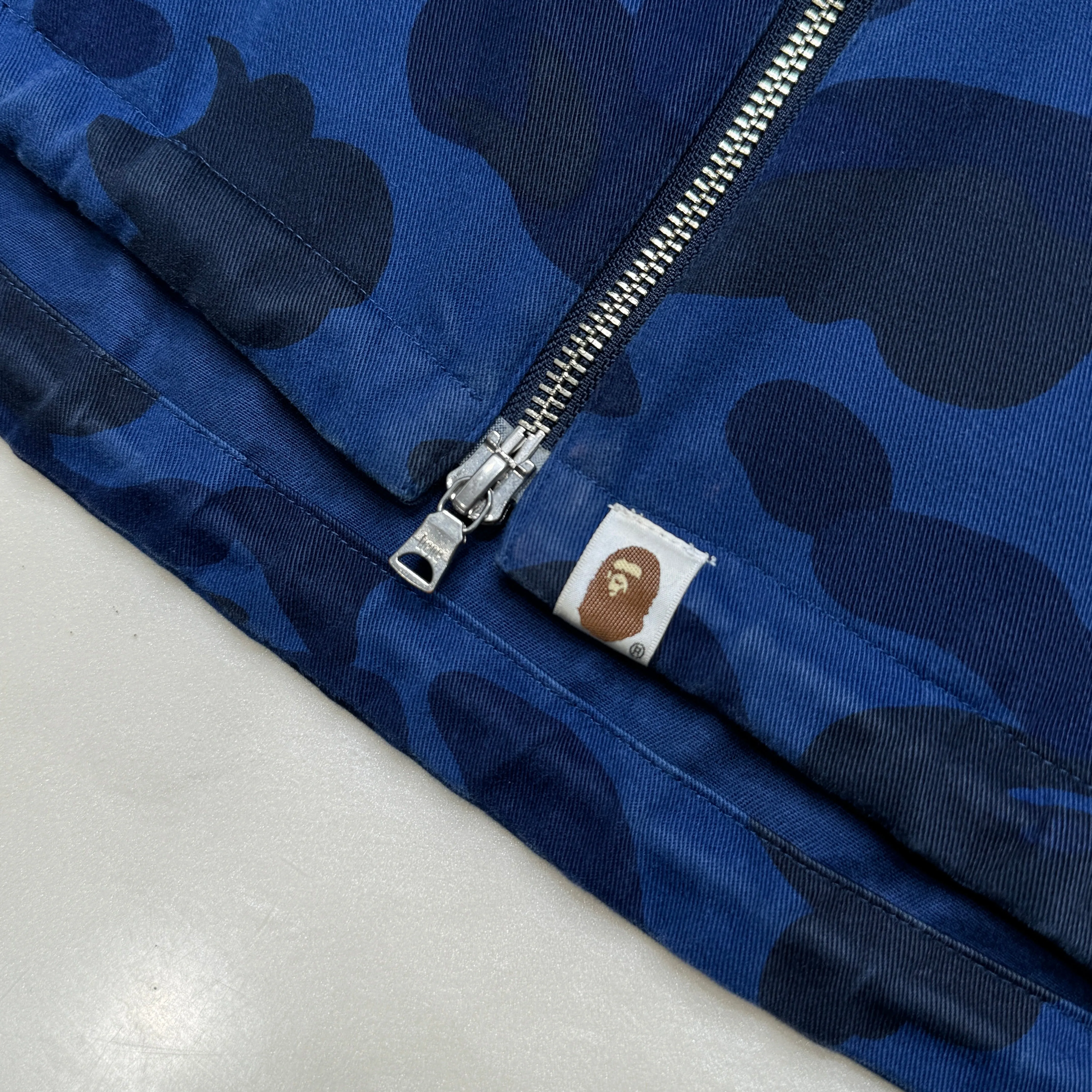 [L] Bape Blue Camo Jacket