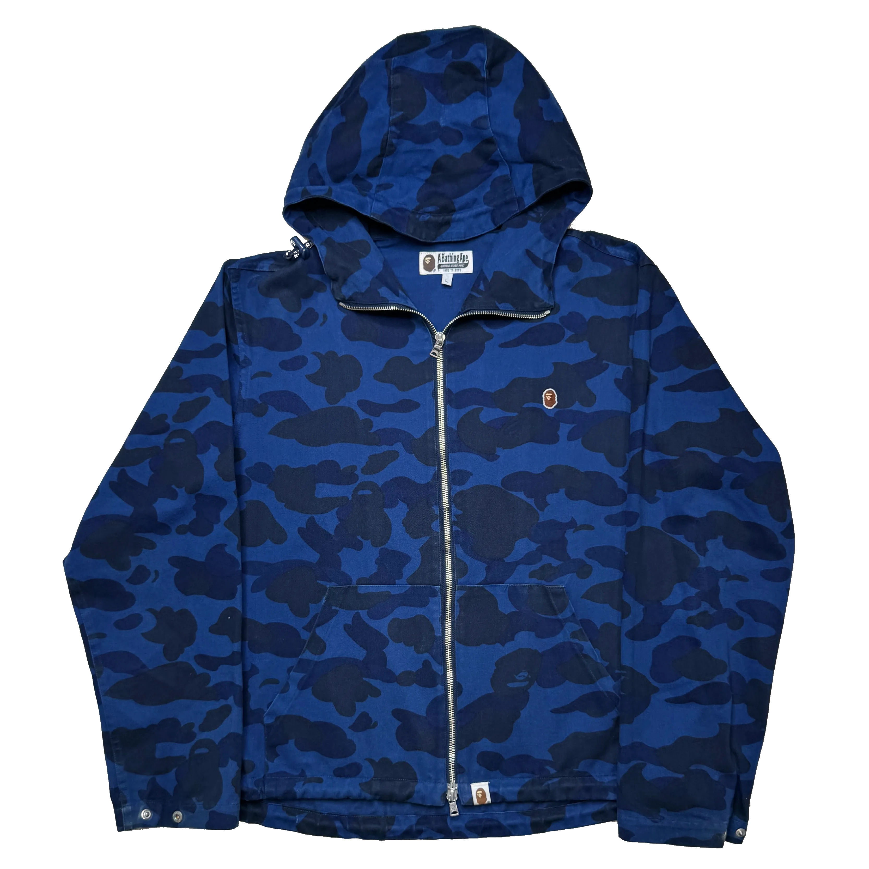 [L] Bape Blue Camo Jacket