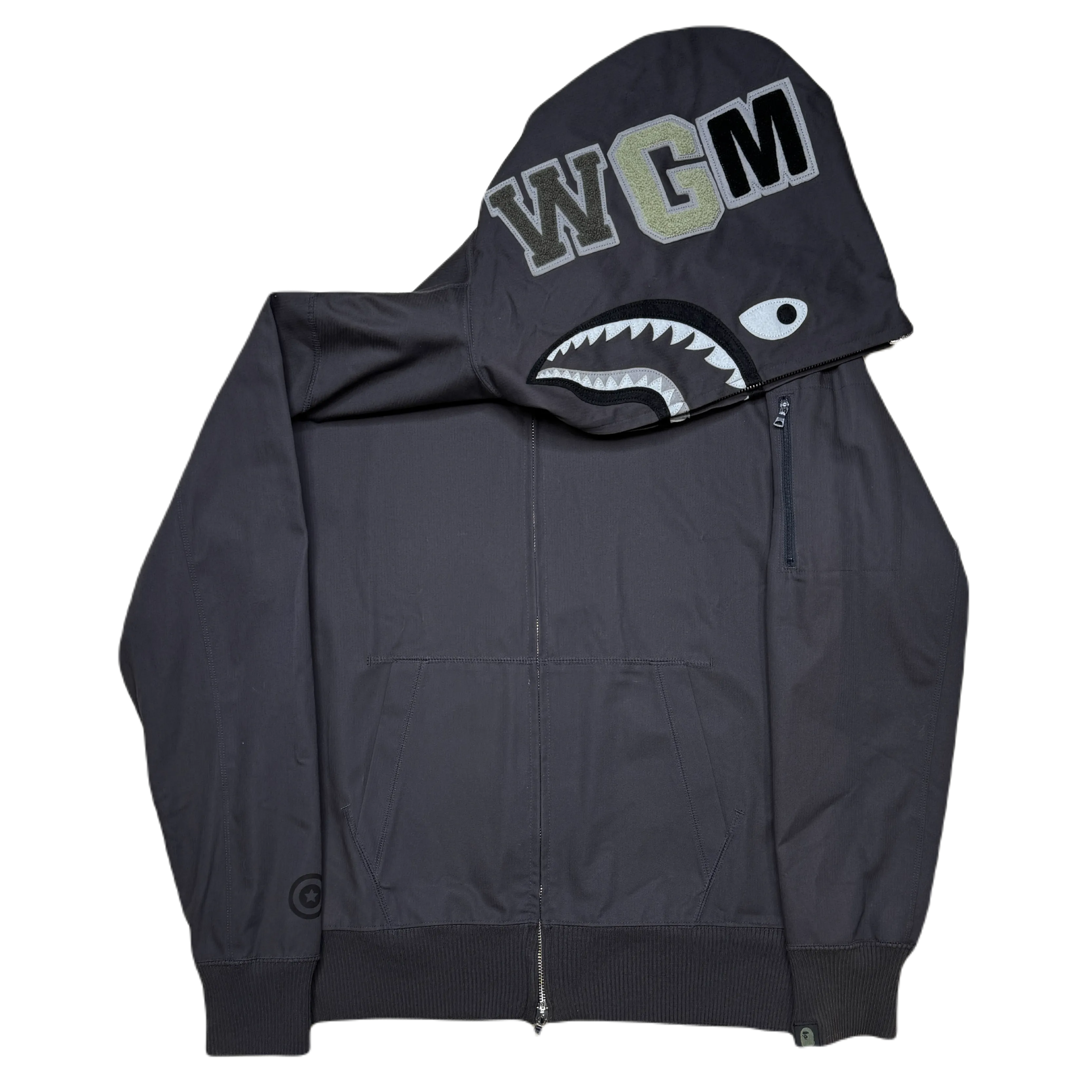 [L] Bape Herringbone Shark Hoodie