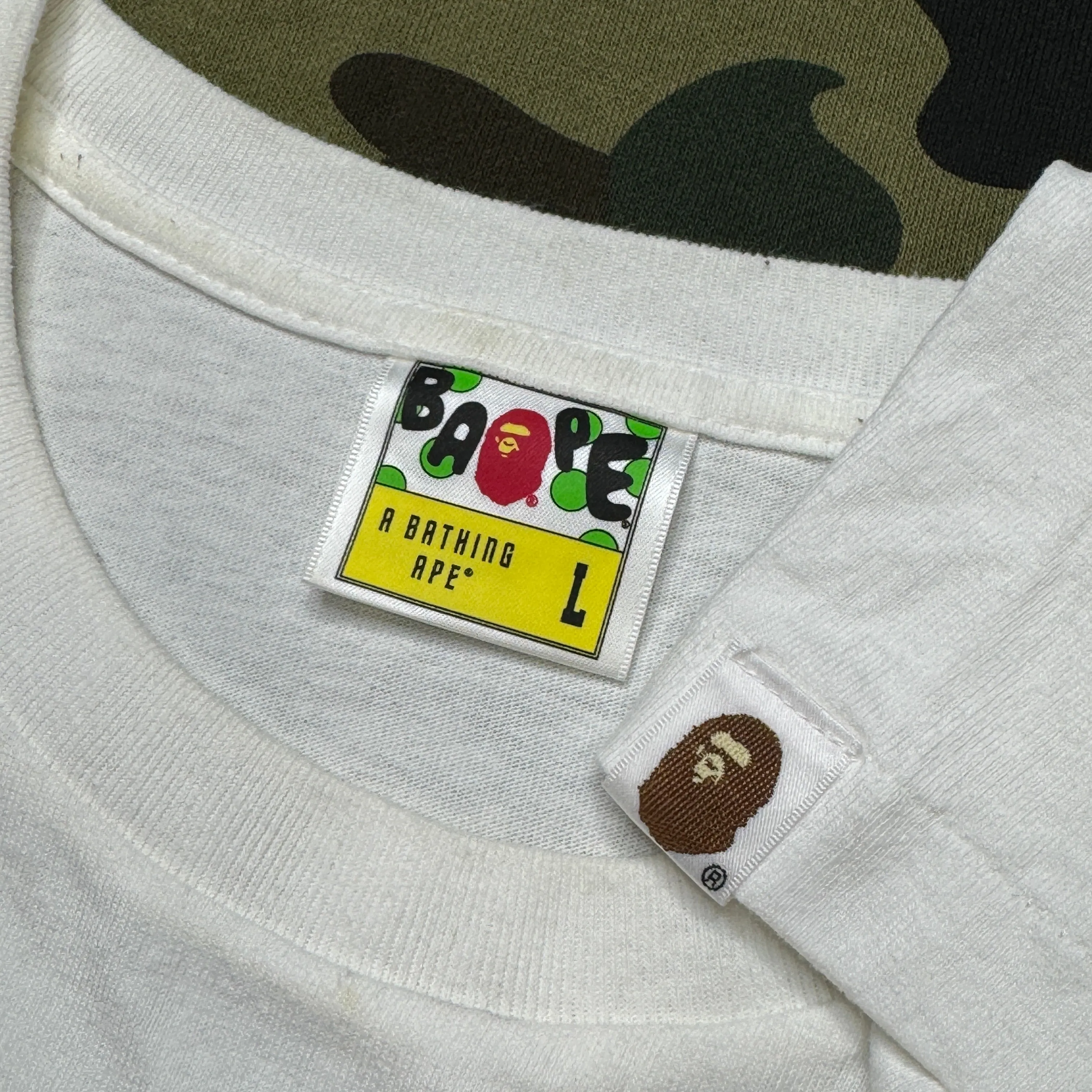 [L] Bape Mt. Fuji Ape Head Tee