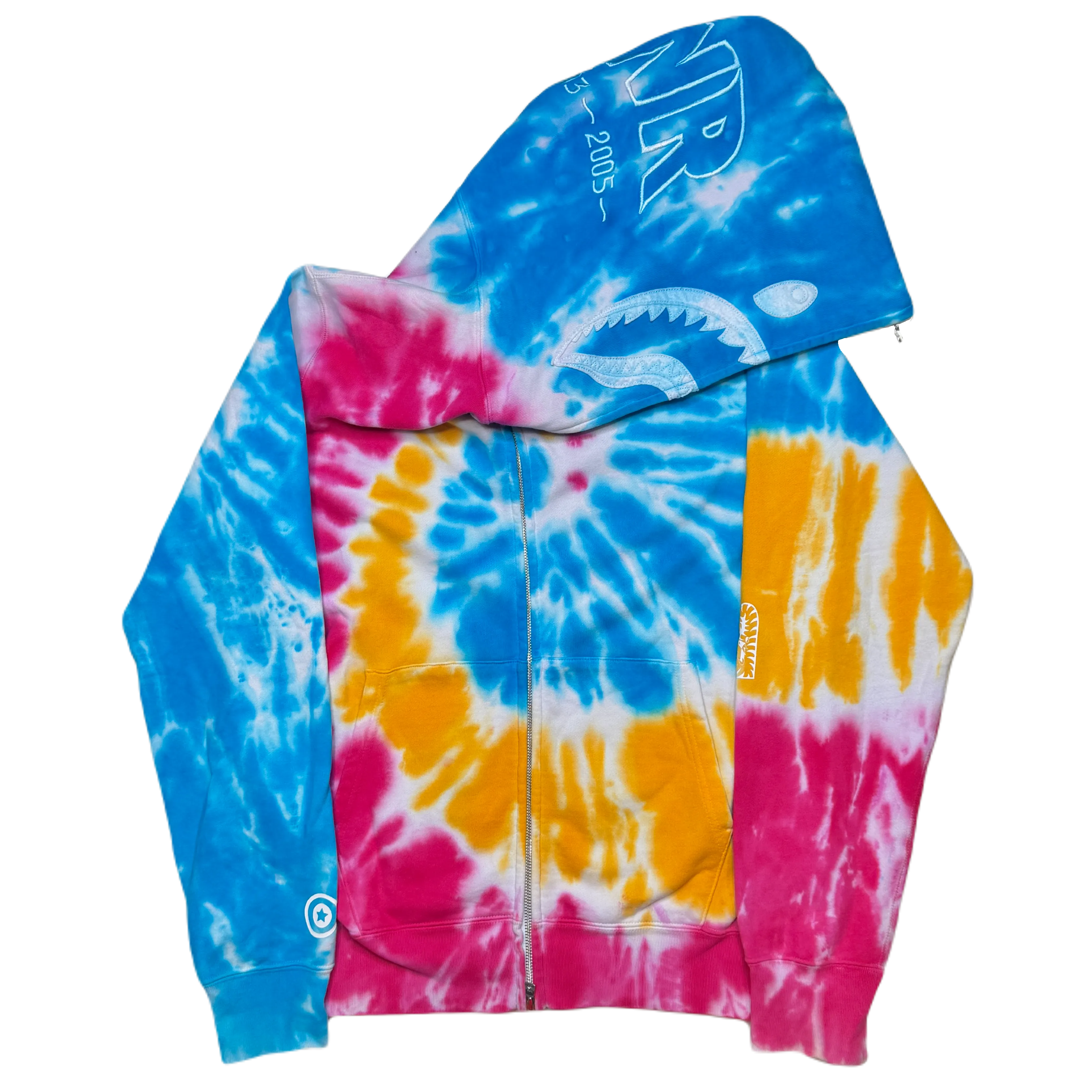 [L] Bape Tie-Dye Shark Hoodie