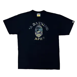 [L] OG Bape Woodland Camo College Tee