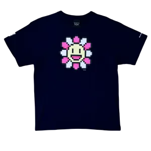 [L] Takashi Murakami Navy Flower Tee