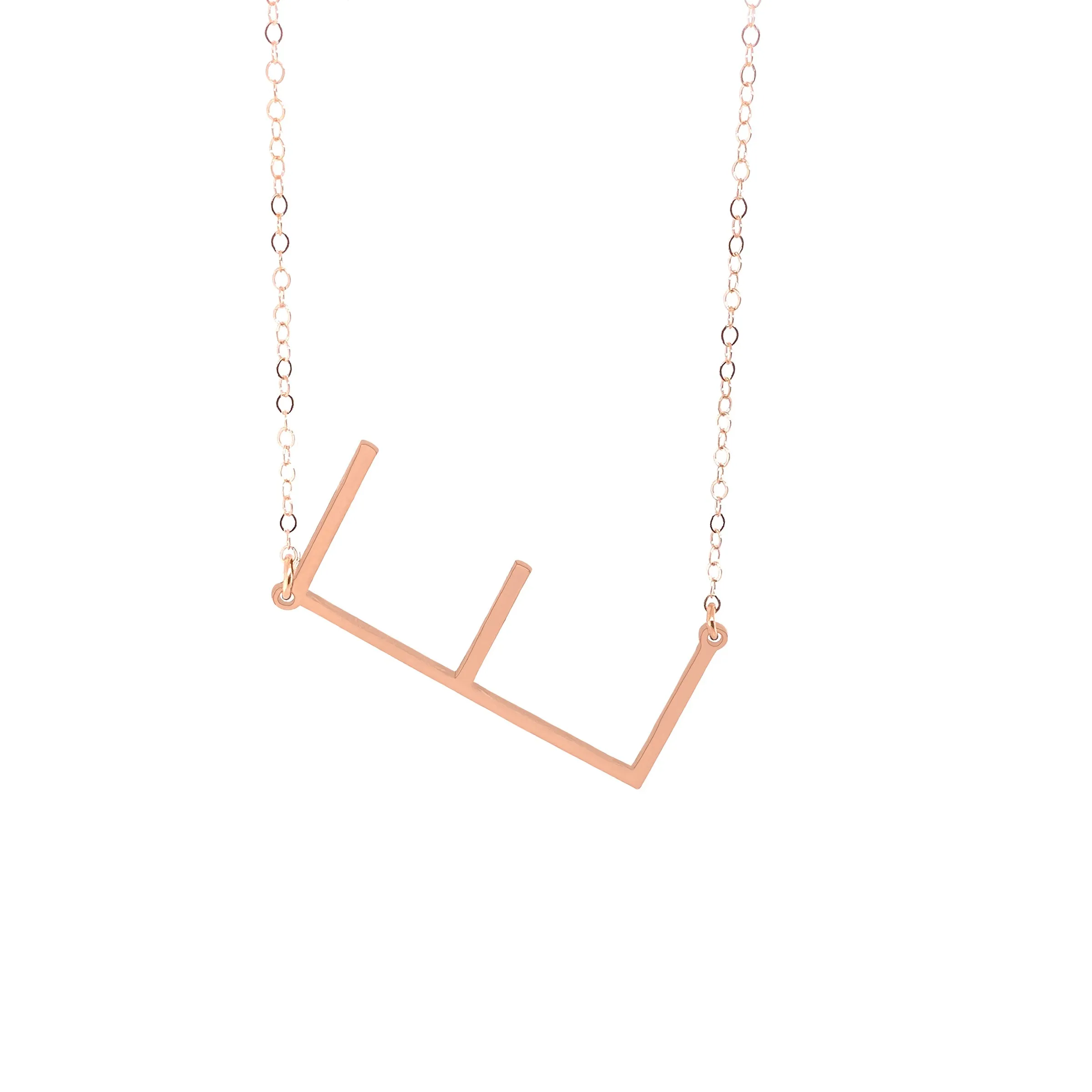 Large Initial Necklace - Big Letter Necklace