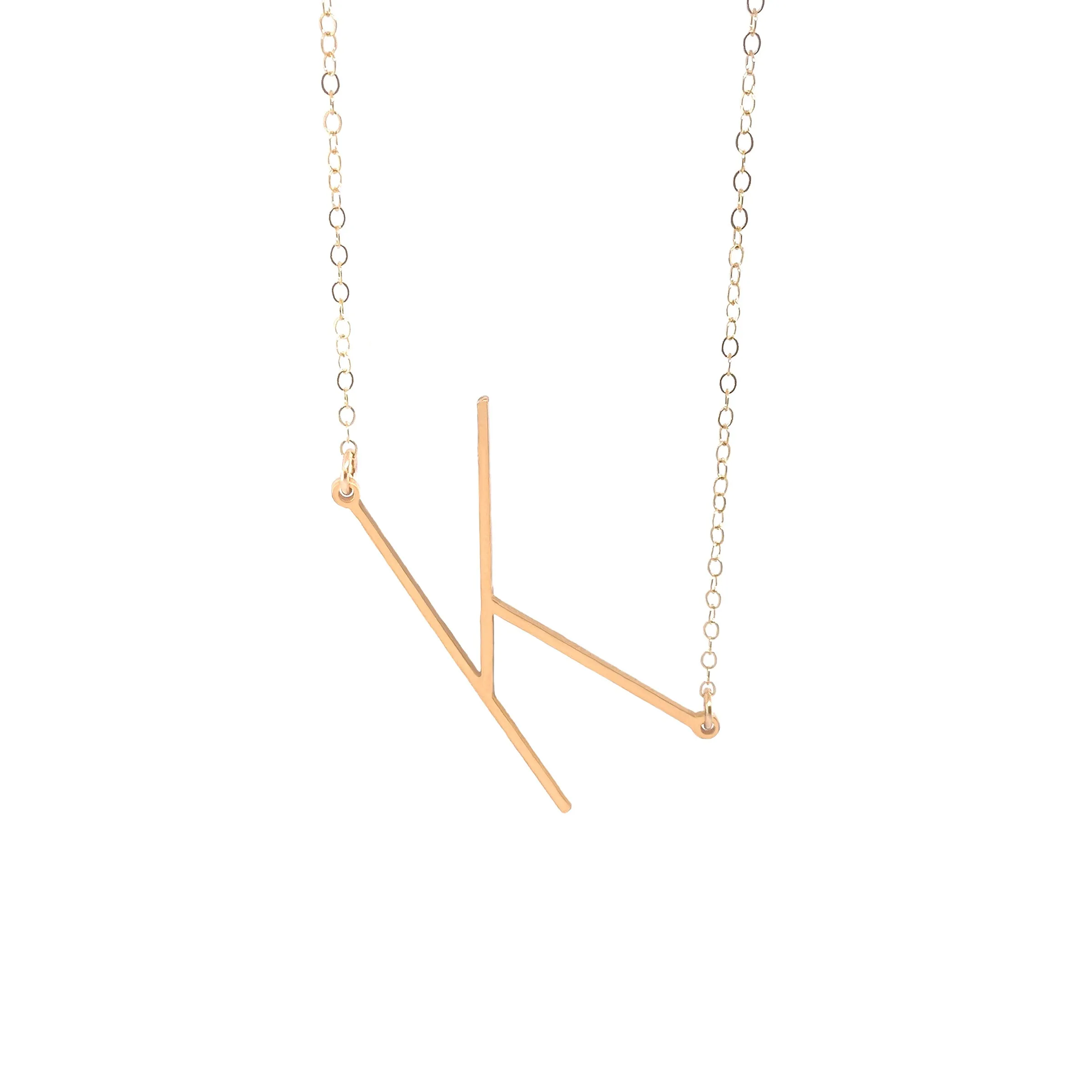 Large Initial Necklace - Big Letter Necklace