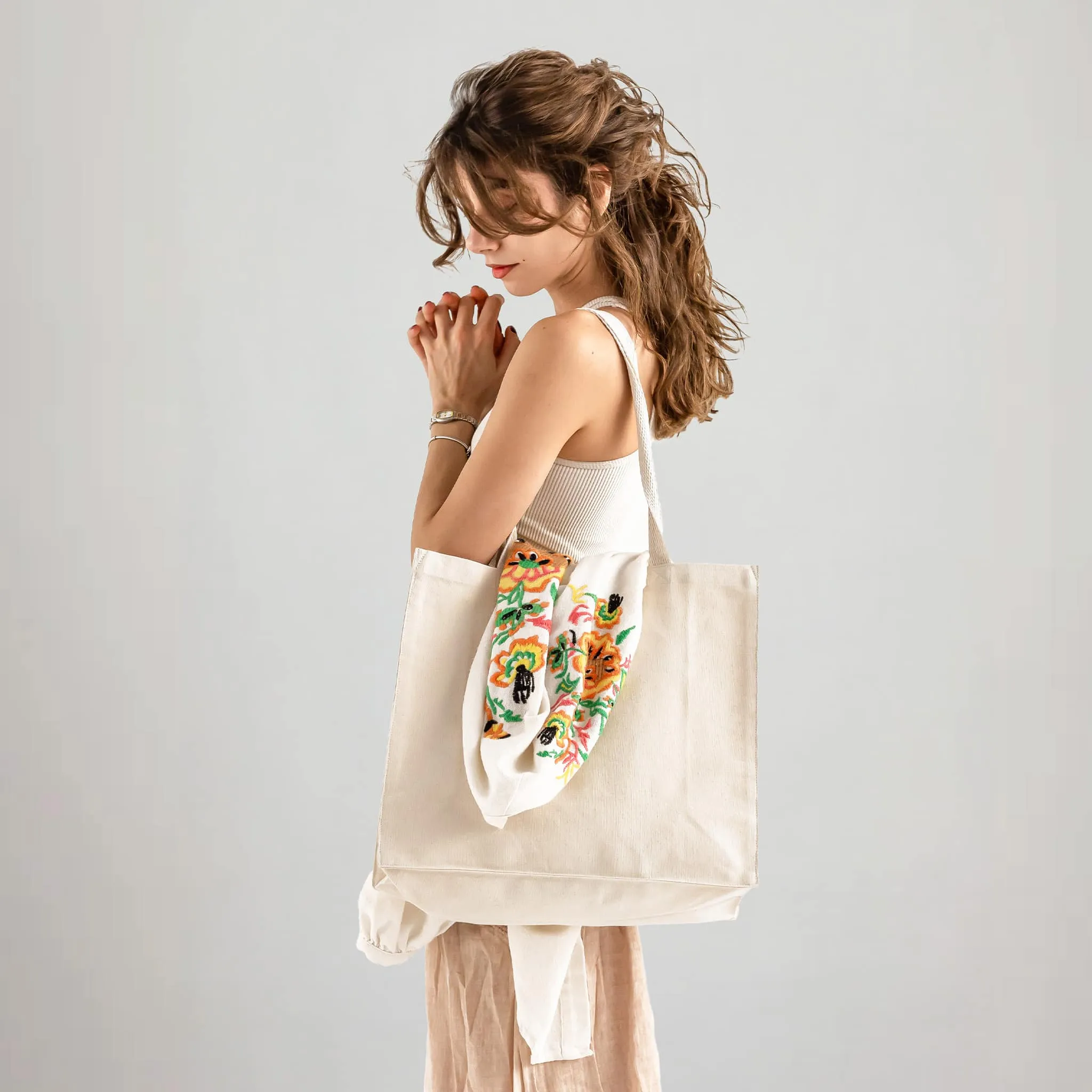 Large Square Canvas Tote (NEW STYLE)