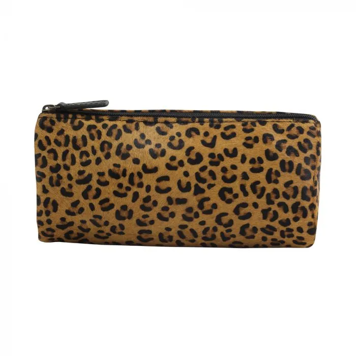 Leather & Hair On Pouch - Leopard
