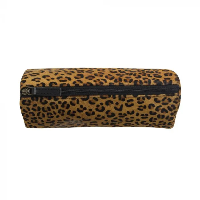 Leather & Hair On Pouch - Leopard