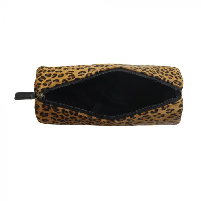 Leather & Hair On Pouch - Leopard
