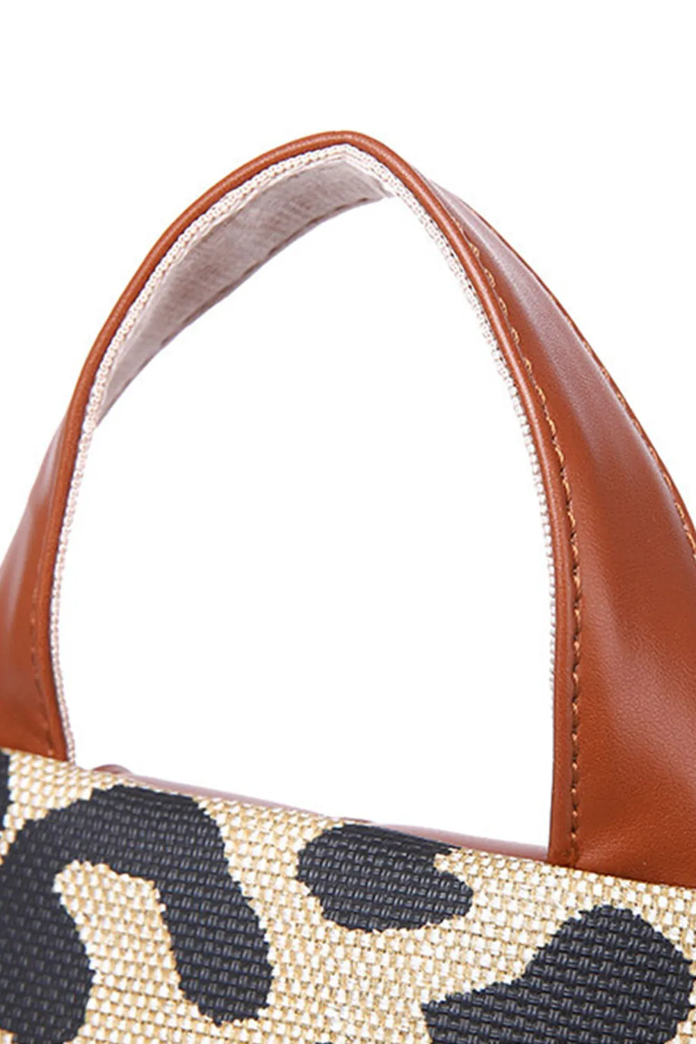 Leopard Flap Zipped Canvas Backpack