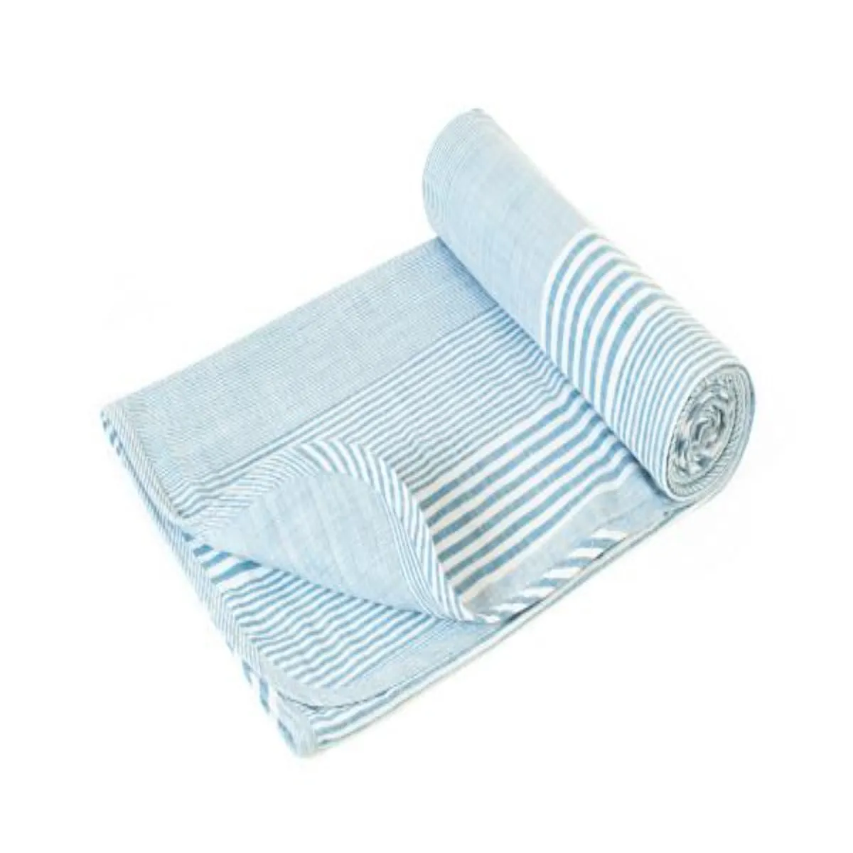 Lifetime Blanket (Toddler Blanket) - Soft Blue Stripe