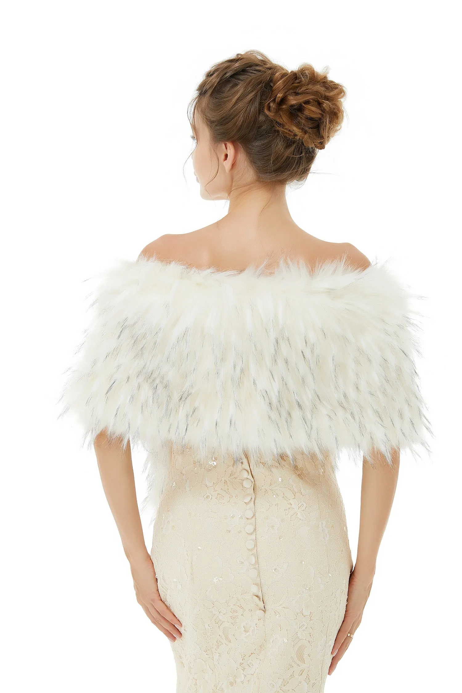 Light Gray Wedding Wrap Accessories Faux Fur Bridal Cover Ups