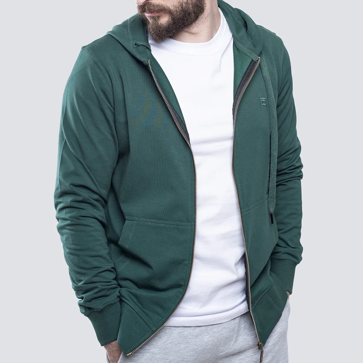 Light Zipper . Dark Green