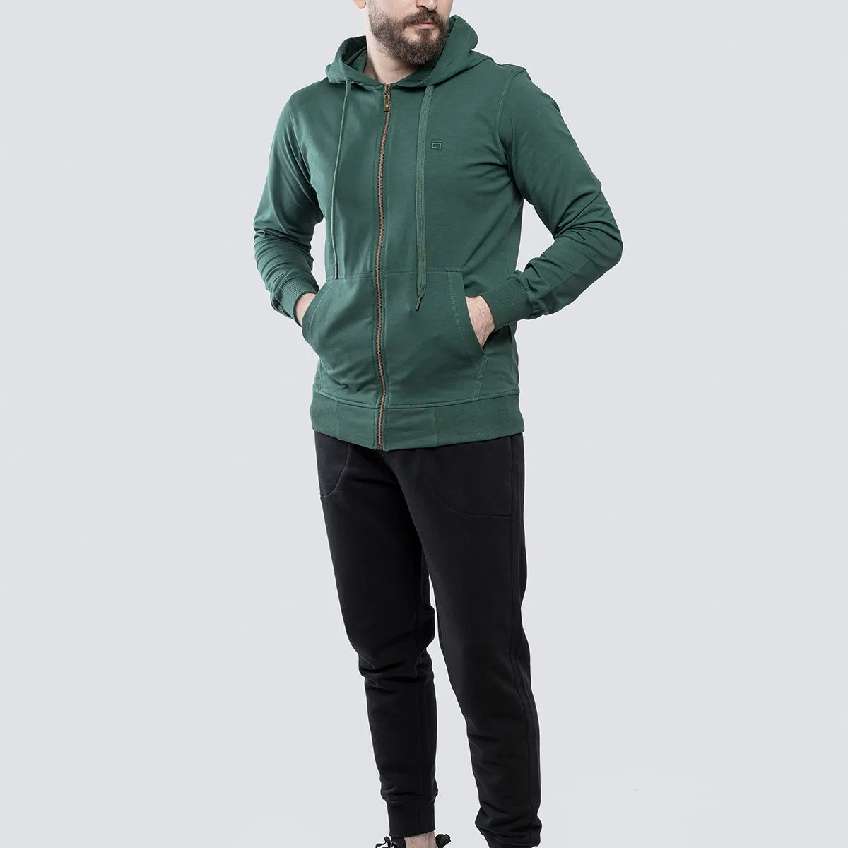 Light Zipper . Dark Green