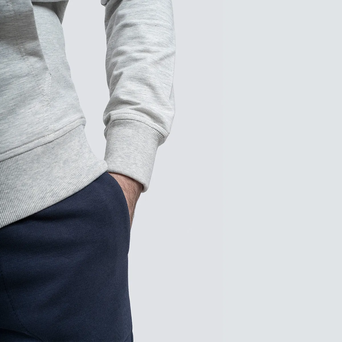 Light Zipper . Heather Gray
