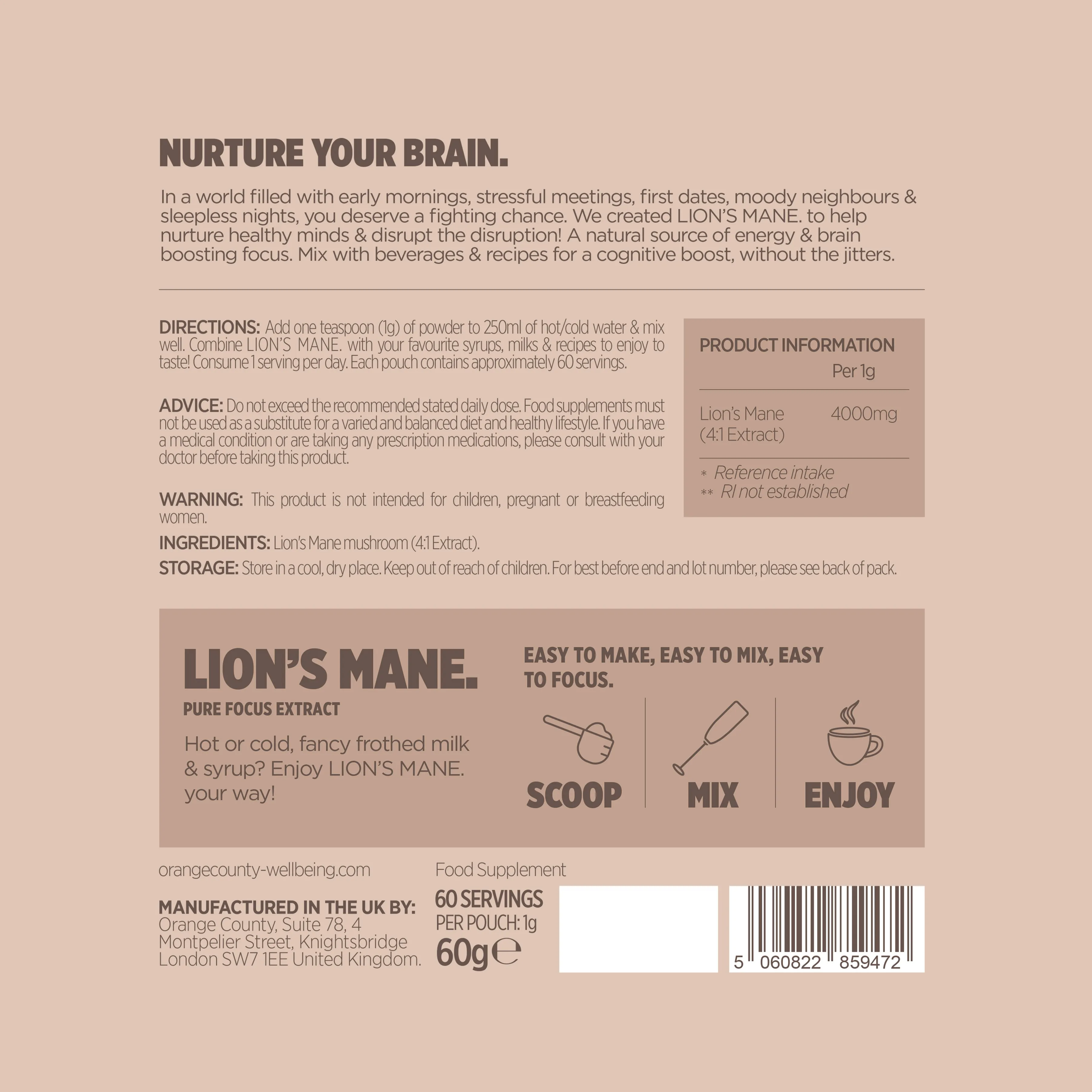 Lion's Mane Extract 240,000mg